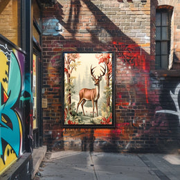 Majestic Deer In Autumn Forest Poster