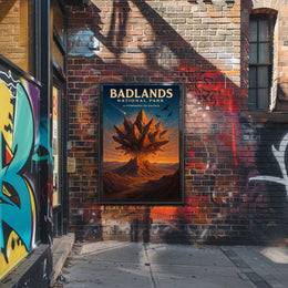 Badlands National Park Surreal Landscape National Park Poster