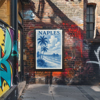 Naples Coastal Serenity Poster Wall Art 18x24 Inches