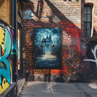 Haunted Manor At Dusk Poster