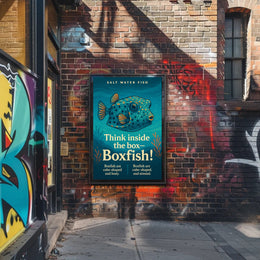 Think Inside the BoxBoxfish Poster PosterGoat