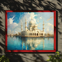 Majestic Mosque by the Water Poster
