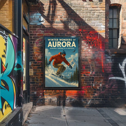 Winter Wonders of Aurora Poster