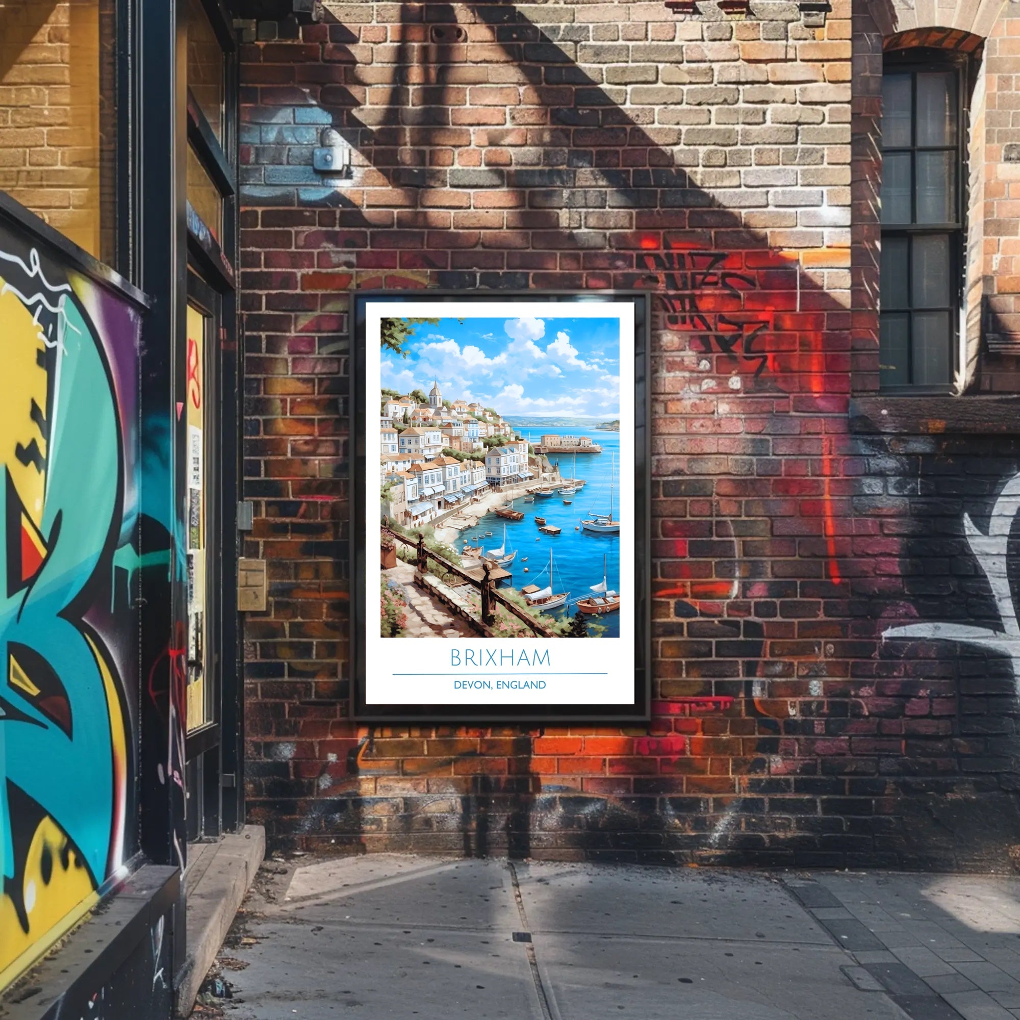 Scenic View of Brixham Poster