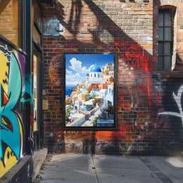 Santorini Serenity Poster