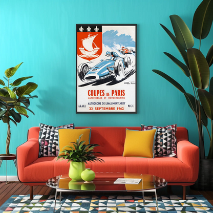 Coupes de Paris – 1962 Vintage Racing Poster