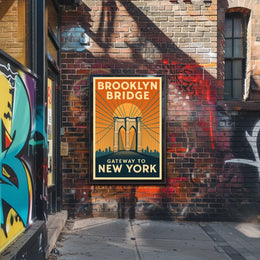 Brooklyn Bridge Gateway Travel Poster