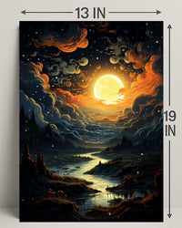 Enchanted Moonlit Landscape Poster