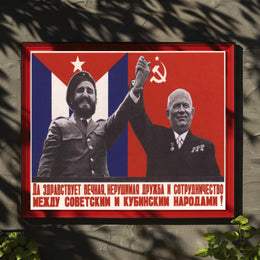 Soviet Cuban Friendship and Cooperation Poster
