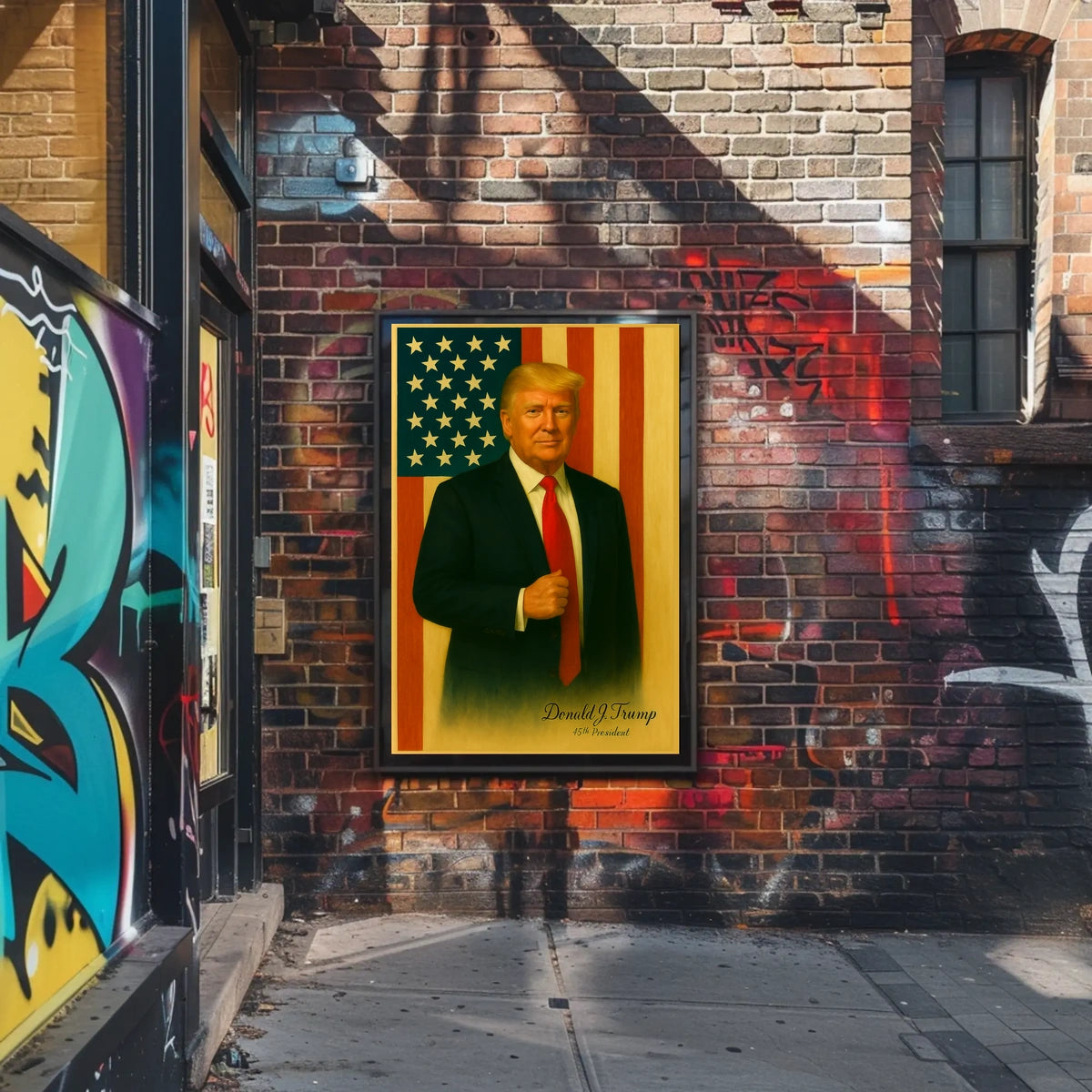 Donald Trump Guiding Light Nation Patriotism Leadership American Pride Cinematic Poster