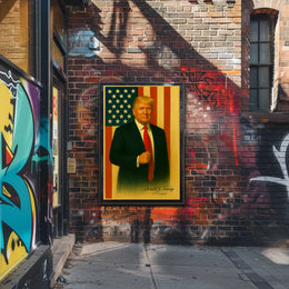 Donald Trump Guiding Light Nation Patriotism Leadership American Pride Cinematic Poster