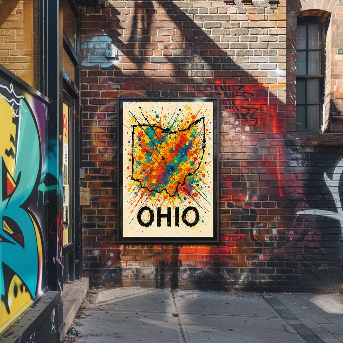 Ohio Splash Art Poster
