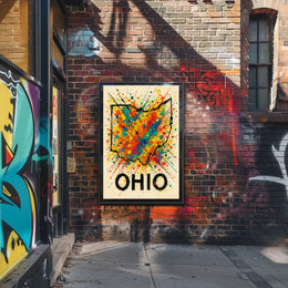 Ohio Splash Art Poster