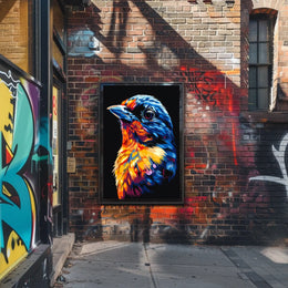 Vibrant Modern Bird Art Poster for Nature Lovers