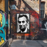Abraham Lincoln Capitol Background Painting Poster Art Print PosterGoat