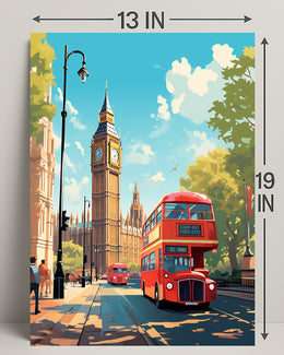 London Cityscape With Big Ben Poster