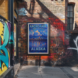 Anchorage And Denali Alaska Poster