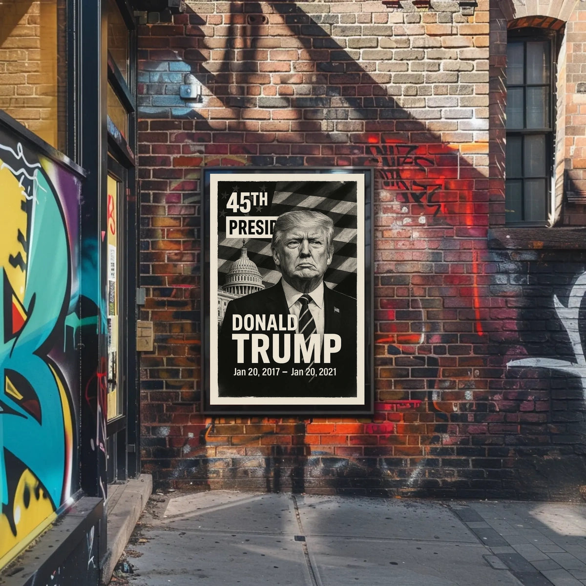 Donald Trump 45th President of the United States Digital Montaje Poster