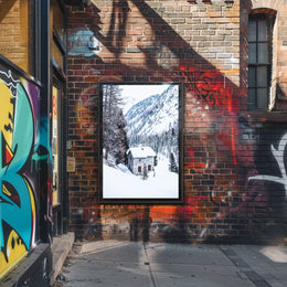 Winter Retreat in the Mountains Poster