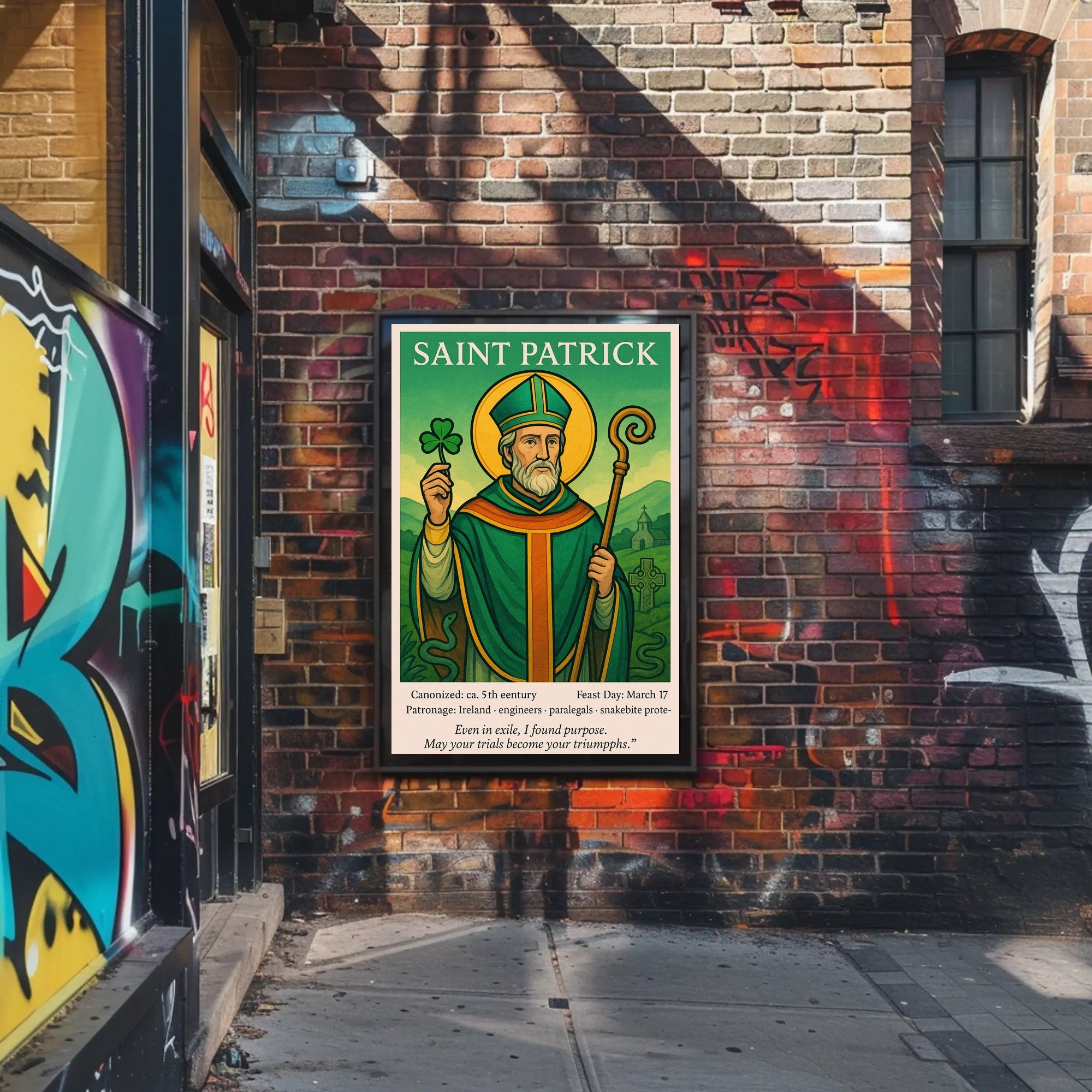 Saint Patrick Patron of Ireland Poster PosterGoat