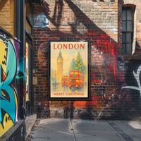 London Christmas Scene Poster