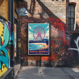 Santa Monica Beach Poster