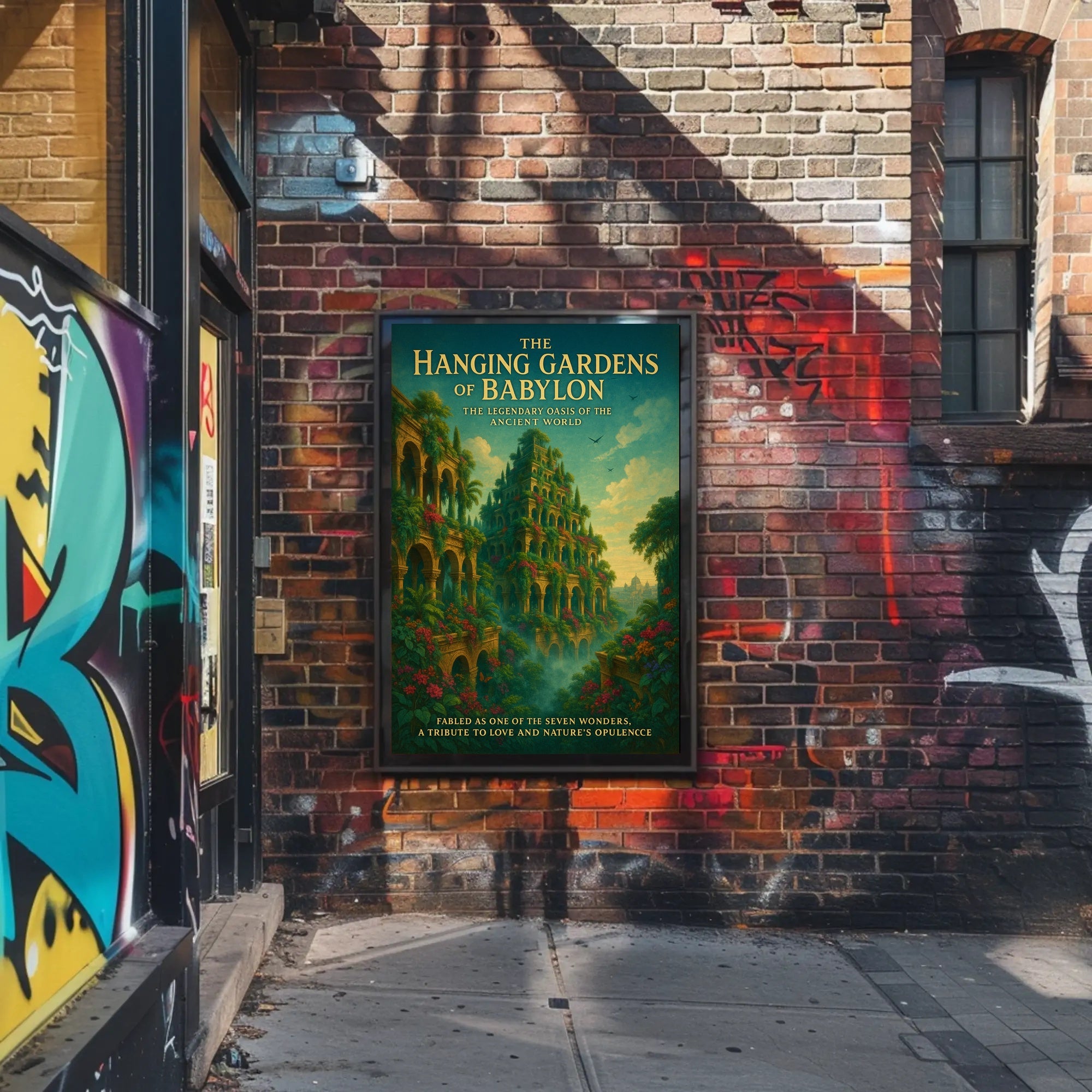 Hanging Gardens of Babylon Romantic Cultural or Heritage Poster