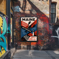Maine The Lobster State Poster