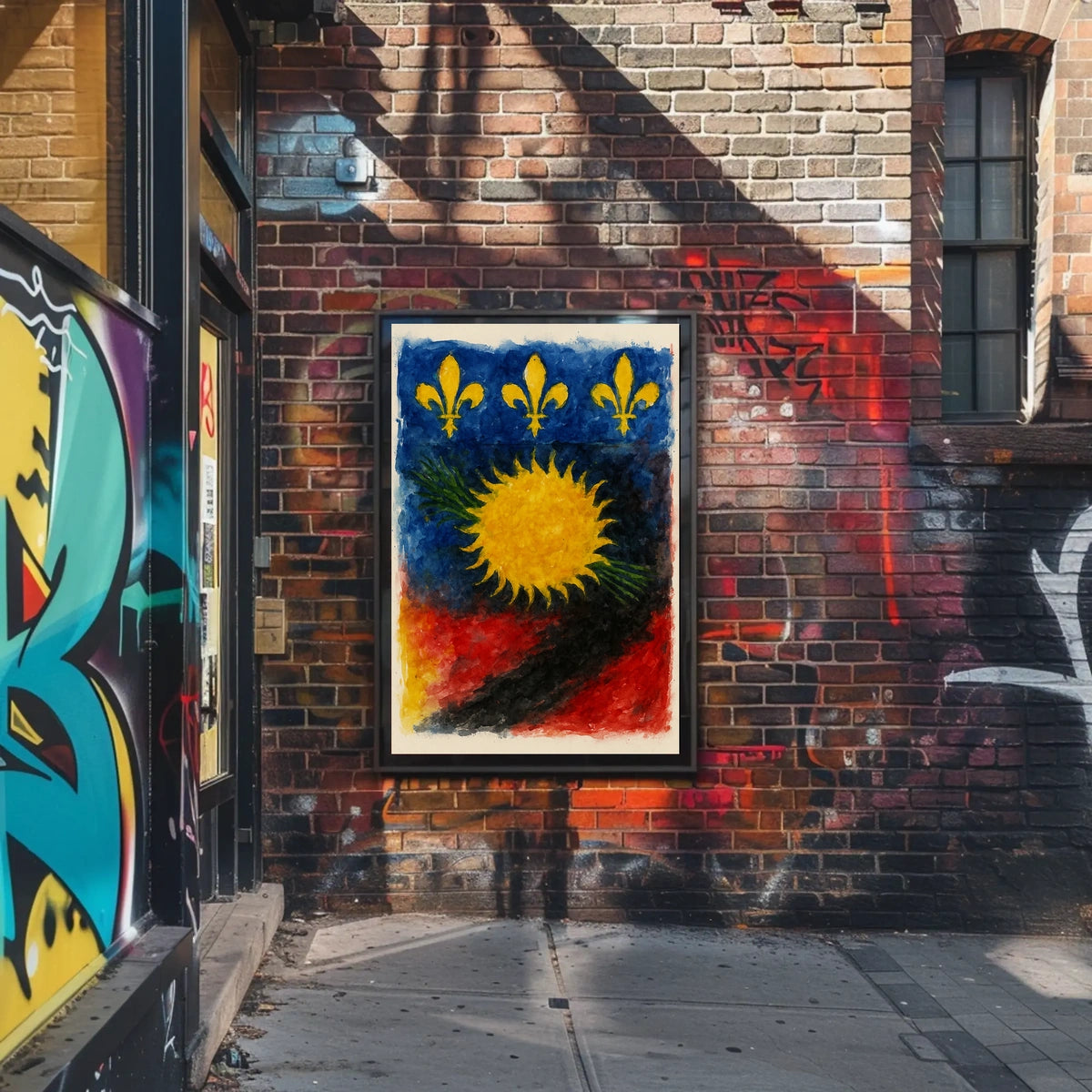Vibrant Heraldic Design Poster