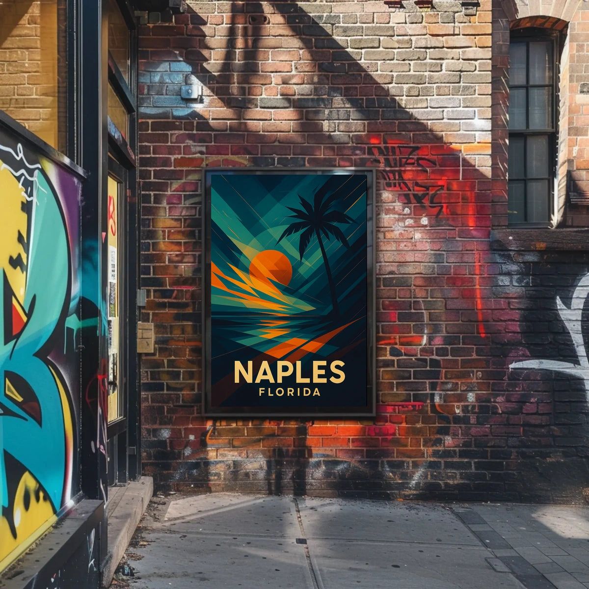 Naples Florida Sunset Vibes Poster Wall Art 18x24 Inches