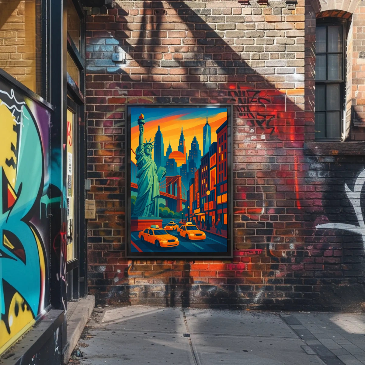 New York City Vibrant Adventure Poster Modern Wall Art