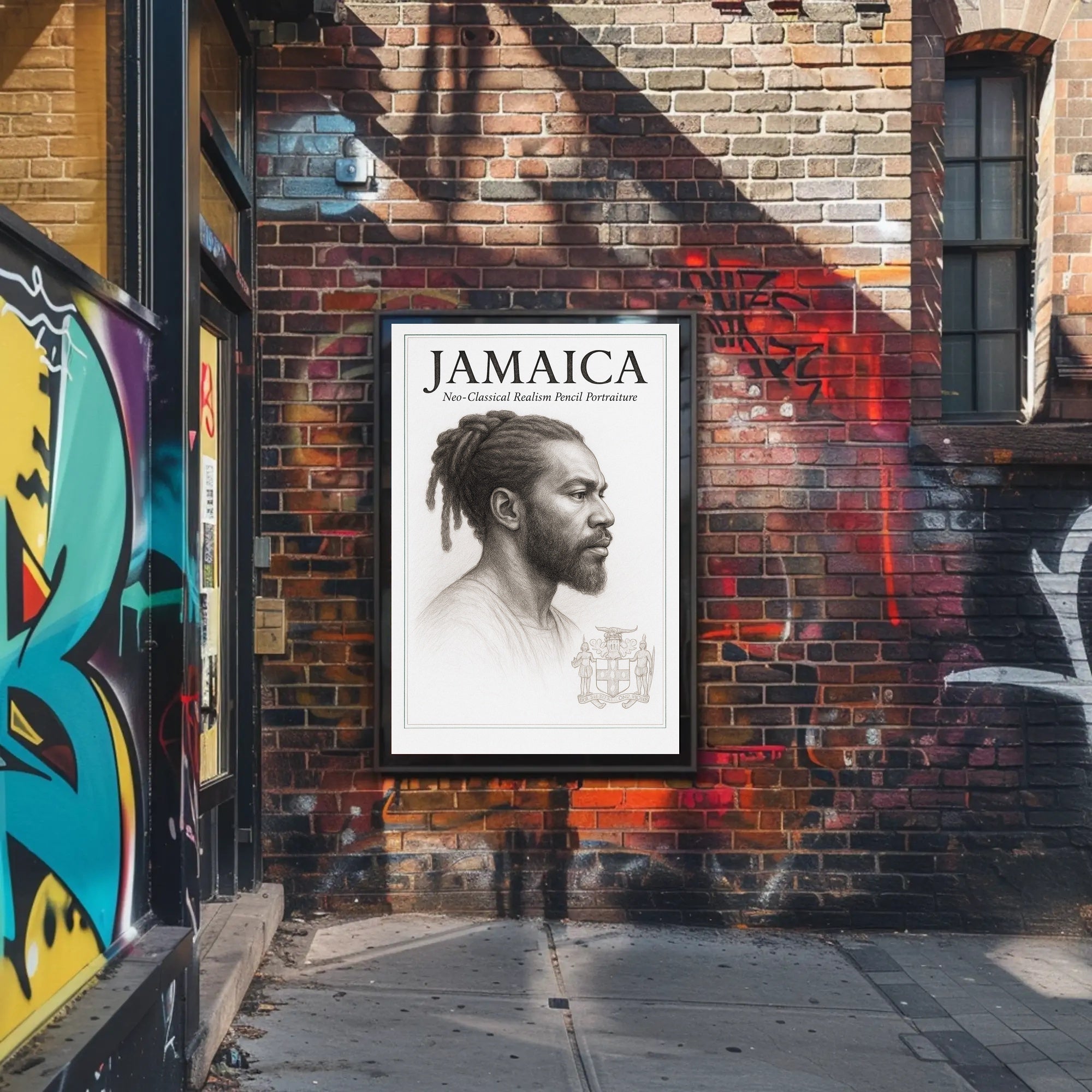 Jamaica NeoClassical Realism Portrait Poster PosterGoat