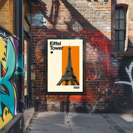 Eiffel Tower Minimalist Design Travel Poster