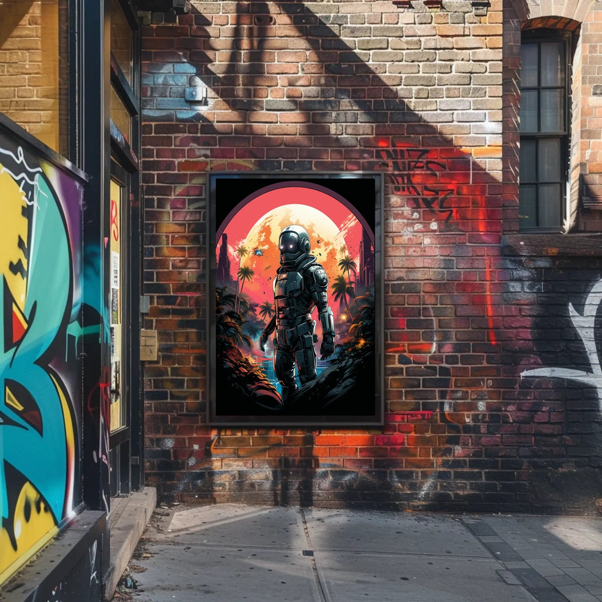 Futuristic Oasis Poster