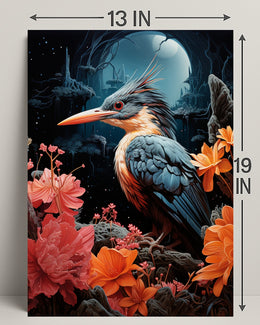Enchanted Night Bird Poster