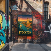 Stockton Vintage Travel Poster
