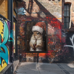 Festive Squirrel Celebration Poster