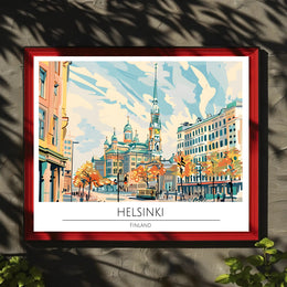 Vibrant Helsinki Poster PosterGoat