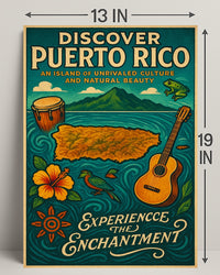 Discover Puerto Rico Vintage Travel Poster PosterGoat