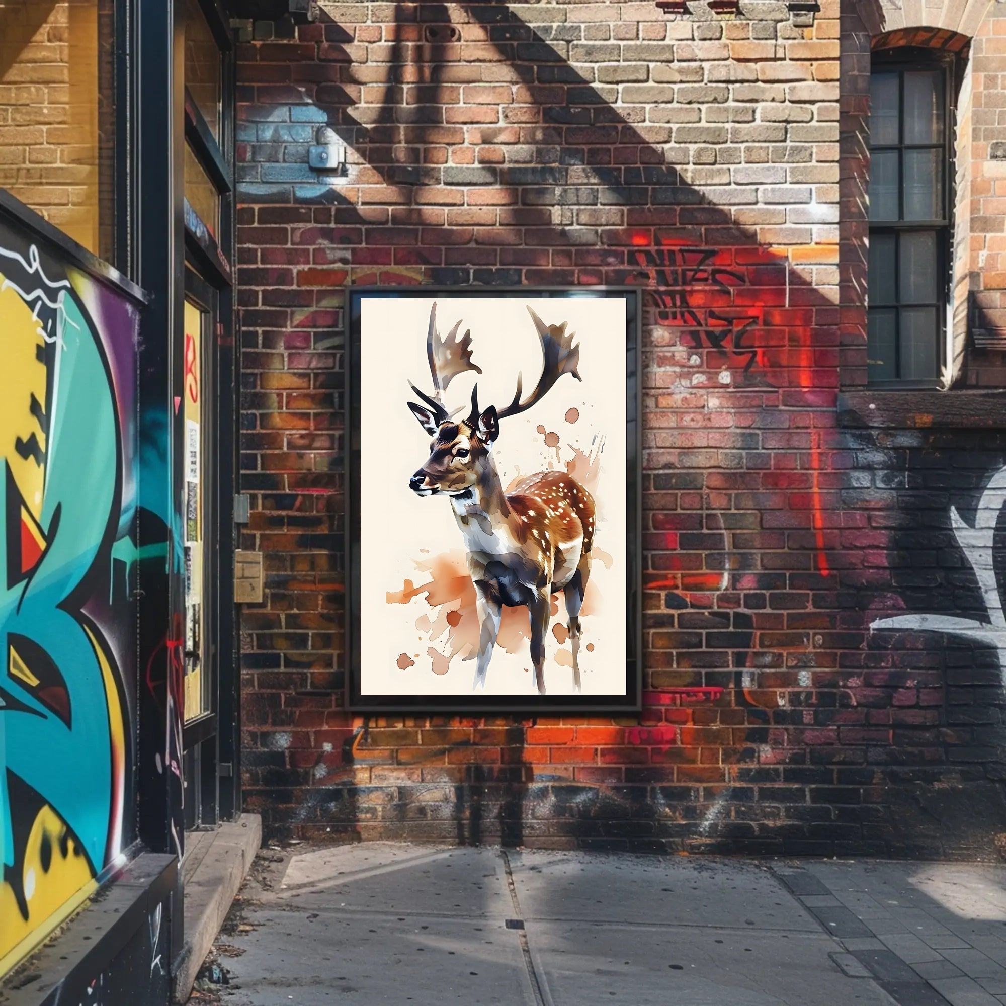 Majestic Deer Wildlife Poster Vintage Nature Print