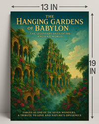 Hanging Gardens of Babylon Romantic Cultural or Heritage Poster
