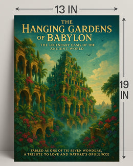 Hanging Gardens of Babylon Romantic Cultural or Heritage Poster