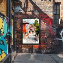 Bulgaria Plovdiv Old Town Colorful Streets Poster