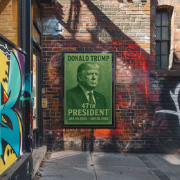 Donald Trump 47th President Scenic Landmark Portrait Patriotic Heritage Wall Art Modern Poster