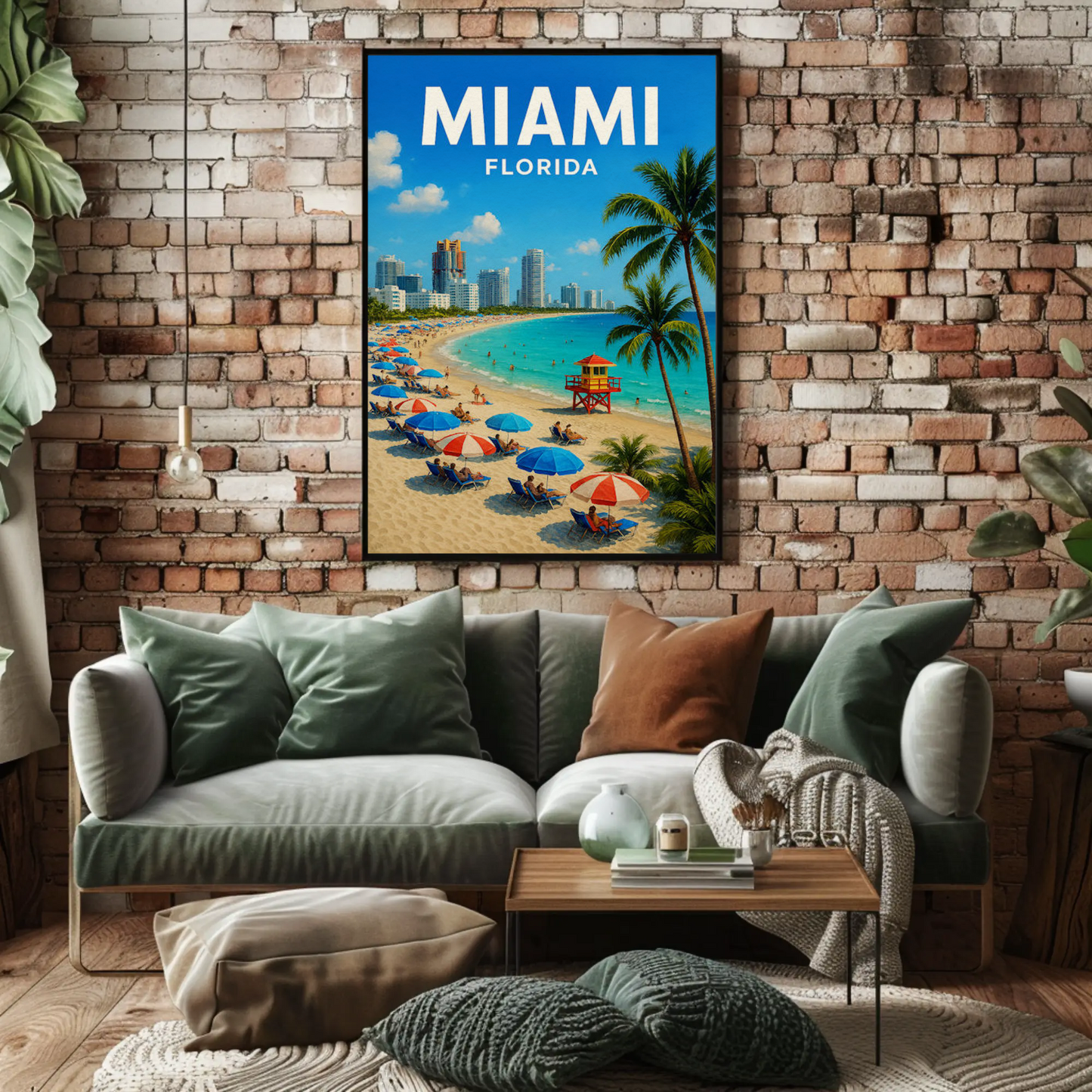 Miami Beach Florida Lifeguard Tower City Coast Poster