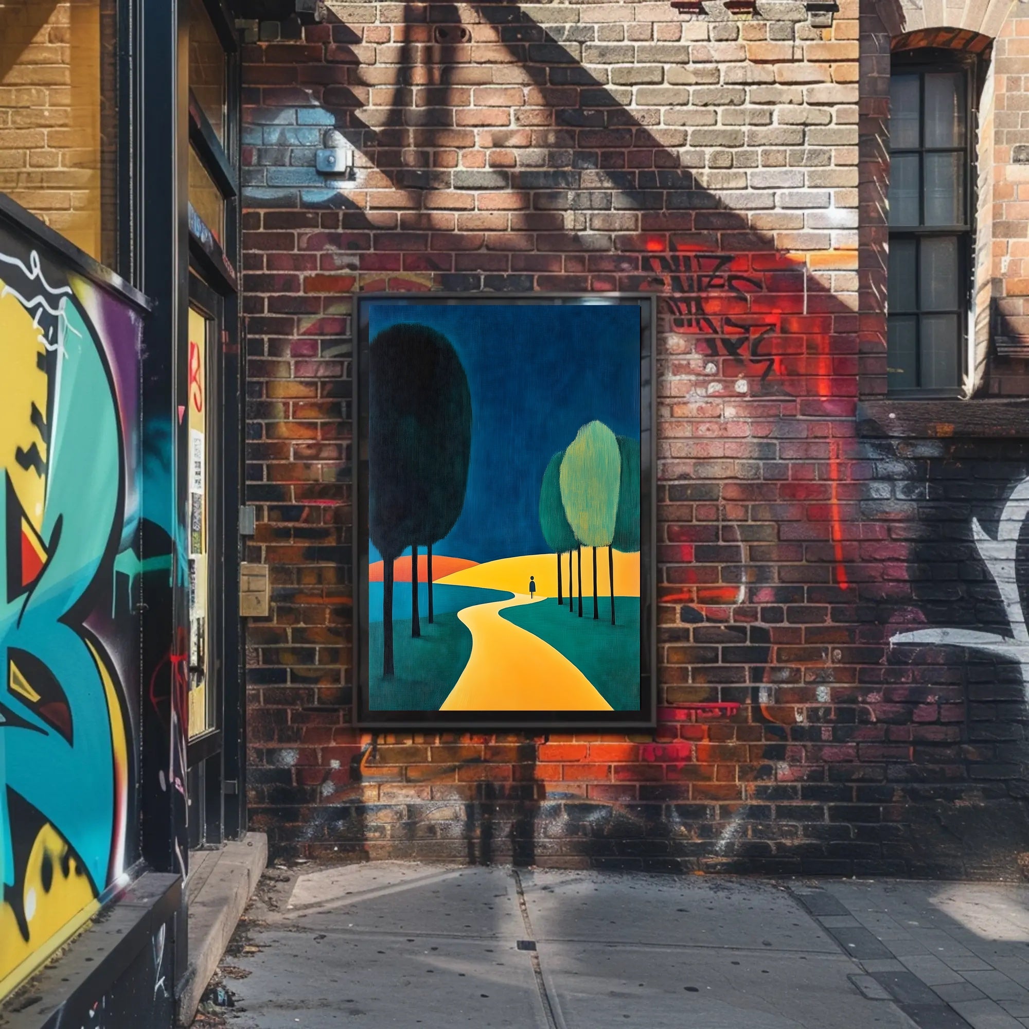 Pathway Through Trees Poster Serene Forest Wall Art