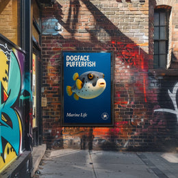 Dogface Pufferfish Poster PosterGoat