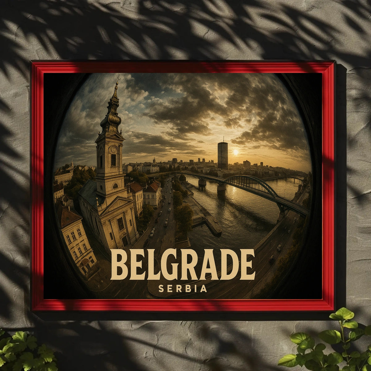 Belgrade Sunset Cityscape Photography Wanderlust Poster