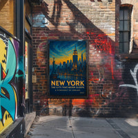 New York Vintage Travel Poster A Symphony Of Dreams