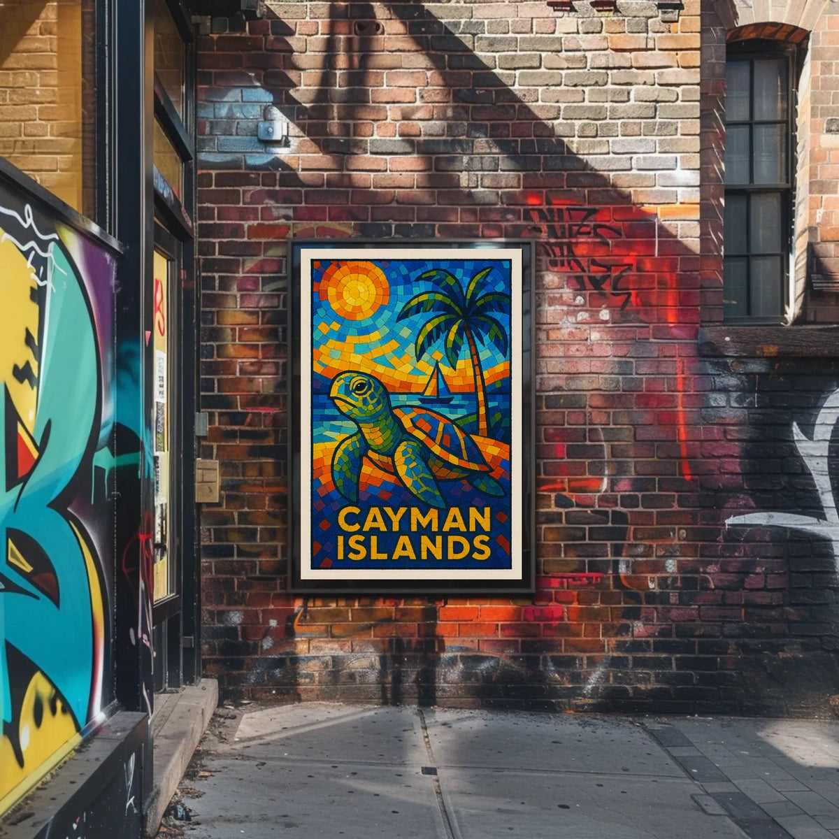 Cayman Islands Mosaic Poster